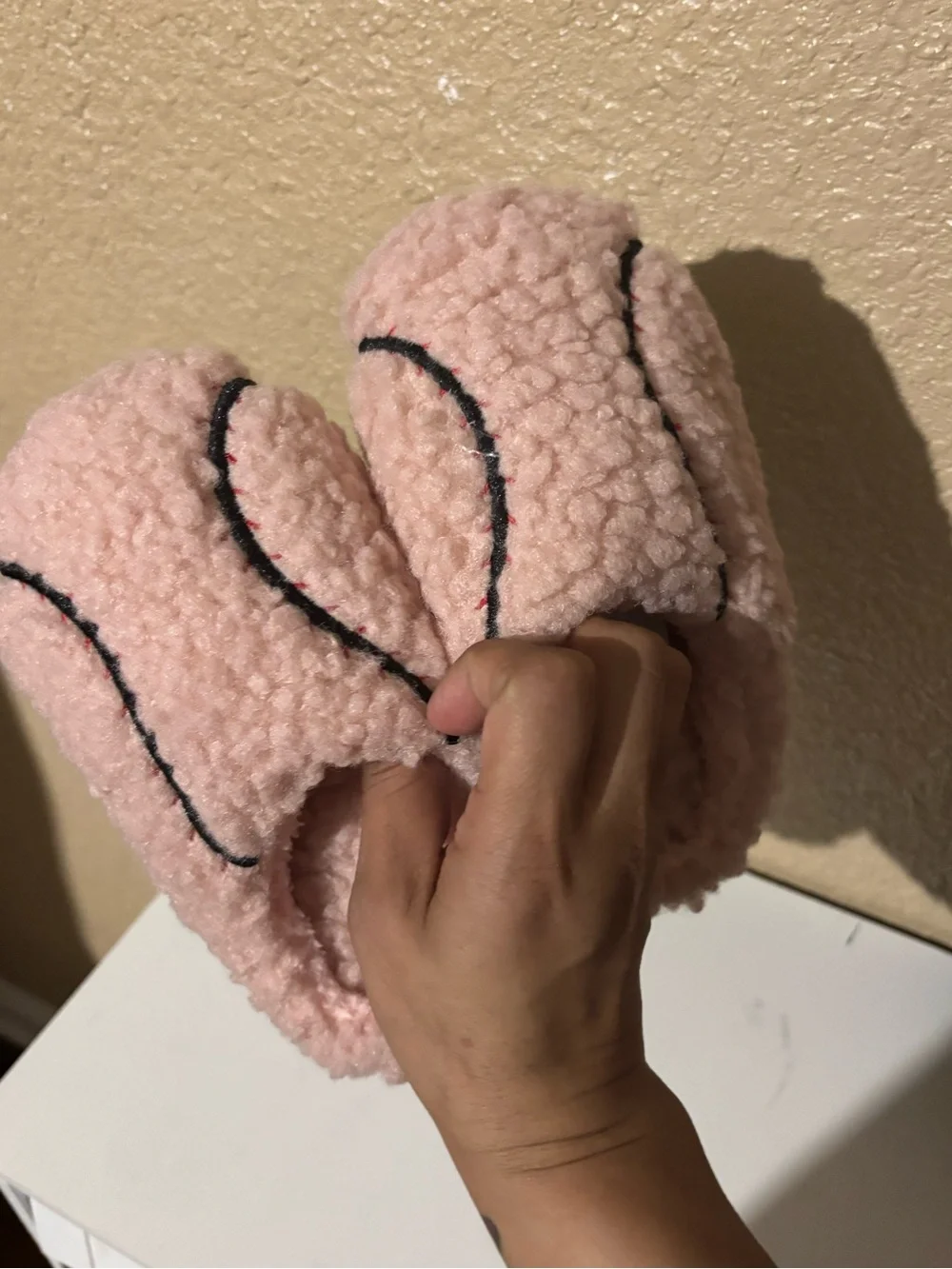 Kids Cozy Slip-On Slippers in Light Pink